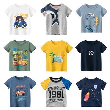 тениска за момчета, тениски за малки момичета, тениска с колата, памучен детска тениска за момичета, детски блузи 2021, лятна машина, принт, рисунка
