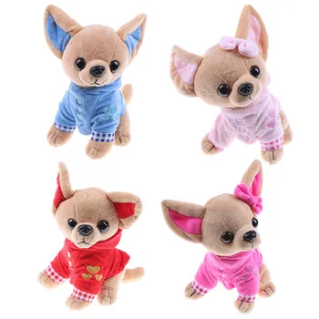 1бр 17 см Кученце Чихуахуа е Детска Играчка, Kawai Моделиране на Животни Кукла за Подарък За Рожден Ден за Момичета, Деца Скъпа Мека Куче Плюшен Играчка