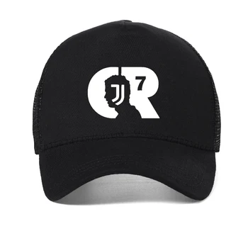 Бейзболна шапка Кристиано Роналдо CR7, памучен регулируема шапка с 3D принтом CR7, бейзболна шапка, мъжки и дамски ежедневни спортна шапка с дишаща мрежа