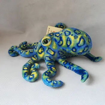 играчка в реалния живот около 30 см син плюшен октопод играчка мека кукла играчка, подарък за рожден ден w1150